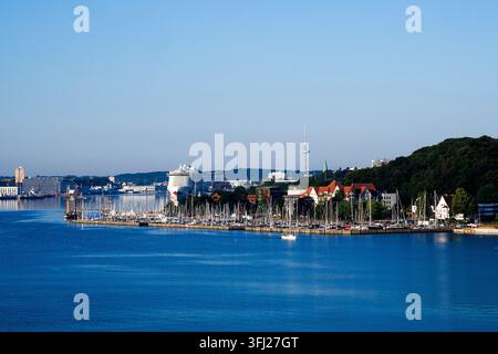 Allemagne - Kiel, Zone portuaire du fjord de Kiel Banque D'Images