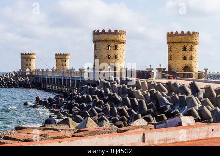Égypte - Alexandrie, Citadelle de Qaitbay Banque D'Images