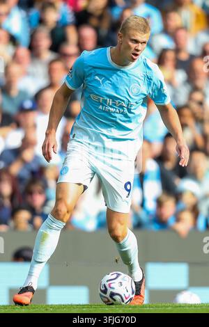 Manchester, Royaume-Uni. 20 sep., 2026. Erling Haaland de Manchester City lors du match de Premier League Manchester City contre Sunderland à l'Etihad Stadium, Manchester, Angleterre le 20 septembre 2026 Crédit : Lee Keuneke/Every Second Media Crédit : Every Second Media/Alamy Live News Banque D'Images