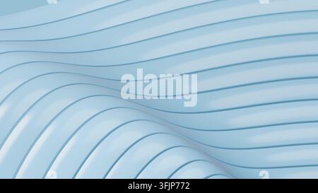 Fond d'onde bleu clair abstrait rendu 3D Banque D'Images