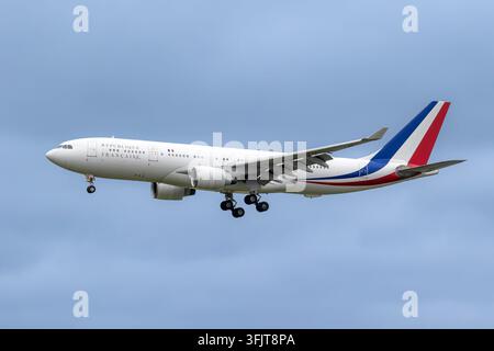 Avion Airbus A330-200 F-RARF des Forces aériennes et spatiales françaises pour le transport gouvernemental et VIP. L'avion est utilisé pour les voyages officiels du gouvernement et le président Banque D'Images