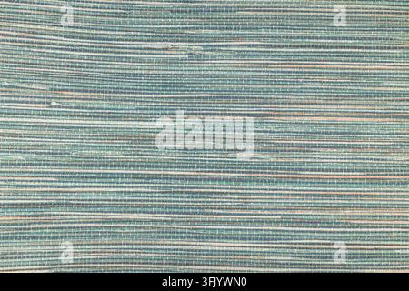 Revêtement mural en tissu texturé bleu-vert clair en gros plan Banque D'Images