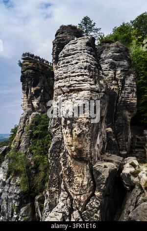 Bastei, Saxe, Allemagne Banque D'Images