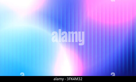 Fond abstrait à rayures verticales vibrantes avec dégradé de couleurs lisse de cyan, bleu profond, violet et rose avec superposition légère pour une présentation d'art numérique moderne Illustration de Vecteur