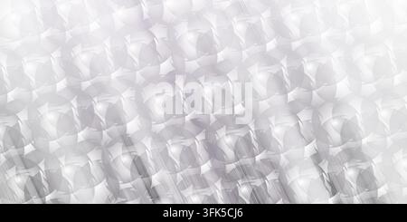 Un fond abstrait minimaliste présentant un motif de formes circulaires se chevauchant avec des stries de lumière subtiles et un effet de dégradé dans des nuances de gris. Banque D'Images