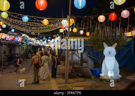 Lumières du festival du milieu de l'automne à Shek O le 23 septembre 2026 à Hong Kong. (Photo de Vernon Yuen/Nexpher Images) Banque D'Images