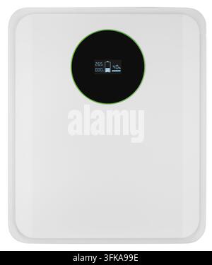 Onduleur solaire compact avec affichage numérique et statut de la batterie Banque D'Images