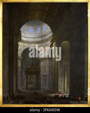 Intérieur de l'église Saint-Pierre à Rome, 1671, Wilhelm Schubert van Ehrenberg (Ehrenberg ? 1637 - Anvers c. 1676), MSK, Museum voor Schone Kunsten, Muse Banque D'Images