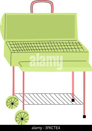 Barbecue en plein air Illustration de Vecteur