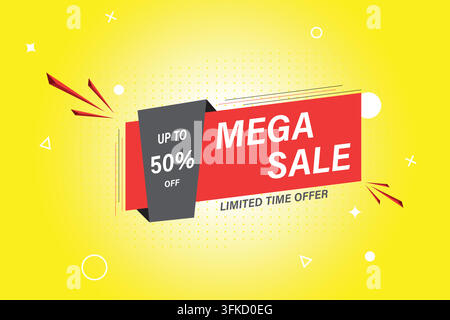 Affiche Mega Solde Illustration de Vecteur