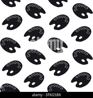 Motif vectoriel sans jointure de palette dessinée à la main Illustration de Vecteur