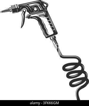 Icône de pistolet de compresseur d'air élément vectoriel modèle de conception web Illustration de Vecteur