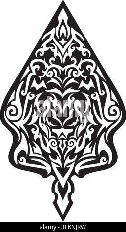 icône vectorielle noire Gunungan wayang concept design modèle web Illustration de Vecteur