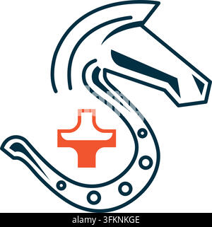 Icône de soin du sabot de cheval illustration vectorielle concept conception modèle web Illustration de Vecteur