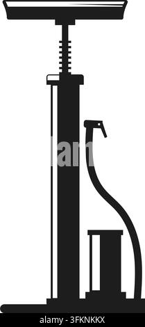 icône de pompe à air manuelle noire, illustration vectorielle, élément de conception, modèle Web Illustration de Vecteur