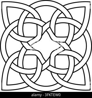 Nœud celtique trinité amour infini sur fond blanc pour symbole de tatouage icône religieuse logo. Illustration vectorielle Illustration de Vecteur