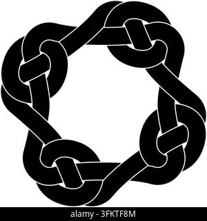 Nœud celtique trinité cœur amour vecteur infini sur fond blanc pour symbole de tatouage icône de religion logo. Illustration vectorielle Illustration de Vecteur