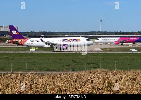 25 septembre 2026, xsvx, Voyage, Vacances, Économie, emwir, SU BUT, Airbus A320 251N A320neo, Année de fabrication 2022, Air Cairo, Égypte, Code hexadécimal 01023C, MSN 11205, Caractéristique notable : affiche occasionnellement un autocollant Misr Life Insurance en 2023 et un autocollant 20 ans à partir de novembre 2023, Stuttgart Banque D'Images