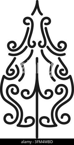 icône de logo vectoriel concept design template noir gunungan wayang Illustration de Vecteur