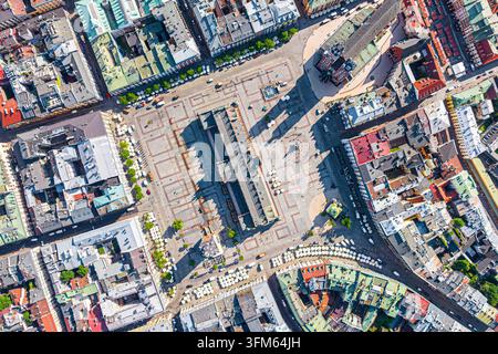 Belle vue sur la ville de Cracovie, Pologne Banque D'Images