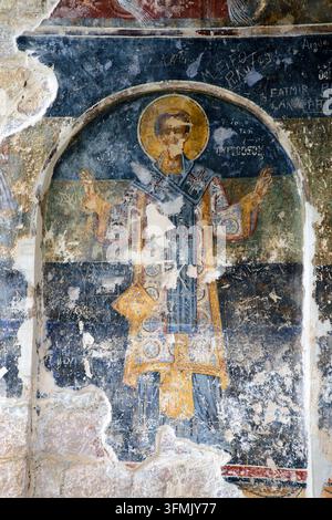 Albanie, environs de Korça, Voskopoje (Moscopole), Église de la Dormition de la Sainte Vierge Banque D'Images