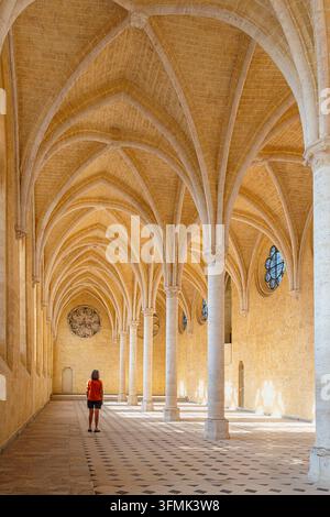 France, Aisne, Soissons, abbaye Saint-Jean-des-Vignes fondée en 1076, réfectoire du XIIIe siècle Banque D'Images