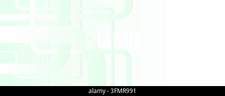 Un design abstrait minimaliste présentant une grille de carrés et de rectangles pastel doux dans des teintes vert clair et blanc. Illustration de Vecteur