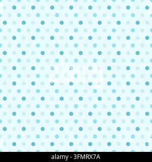 Motif sans couture rafraîchissant avec des cercles cyan, aqua et turquoise doux répétés disposés sur un fond cyan très clair Illustration de Vecteur