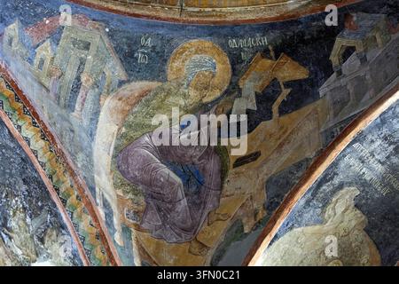 Fresques de l'église du Christ le Sauveur à Chora (façant partie du complexe du monastère de Chora), Istanbul. Banque D'Images
