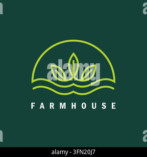 Modèle de conception de concept vectoriel d'icône de logo de ferme ou de serre pour le Web Illustration de Vecteur