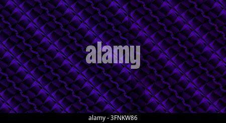 Fond de motif géométrique abstrait violet foncé présentant des formes texturées répétitives pour des projets de conception moderne. Banque D'Images