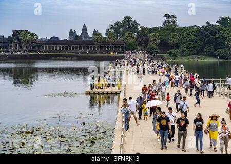 CAMBODIA. PROVINCE DE SIEM REAP. LE PARC ARCHÉOLOGIQUE D'ANGKOR ABRIGE LES TEMPLES DE L'EMPIRE KHMER QUI ONT RAYONNÉ ENTRE LE IXE ET LE XVE SIÈCLE Banque D'Images