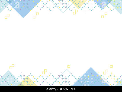 Fond sans couture de style contemporain avec des motifs géométriques abstraits et espace pour du texte. Illustration vectorielle. Répétable horizontalement. Illustration de Vecteur