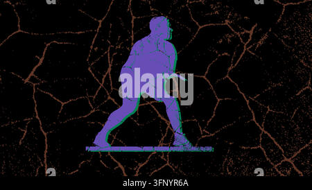 Homme jouant au basket-ball, illustration vectorielle couleur Illustration de Vecteur