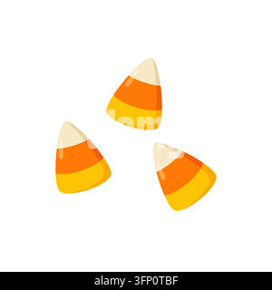 Bonbons traditionnels en forme d'épi de maïs pour Halloween Illustration de Vecteur