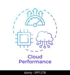 Icône de concept de dégradé de performance cloud Illustration de Vecteur
