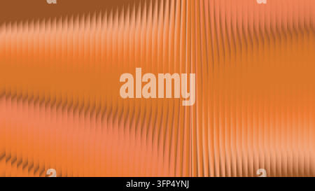 Fond abstrait orange vif présentant des lignes verticales qui créent une texture ondulée dynamique, offrant une vision moderne. Illustration de Vecteur