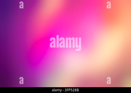 Fond flou abstrait vibrant magenta rose et violet avec dégradé de lumière doux   Fond bokeh coloré en douceur avec mise au point douce en rose néon, violet et Banque D'Images
