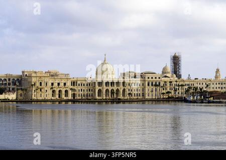 Égypte - Alexandrie, palais de Ras Al Tin au port Banque D'Images