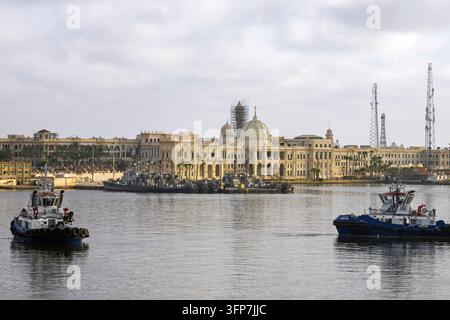 Égypte - Alexandrie, palais de Ras Al Tin au port Banque D'Images