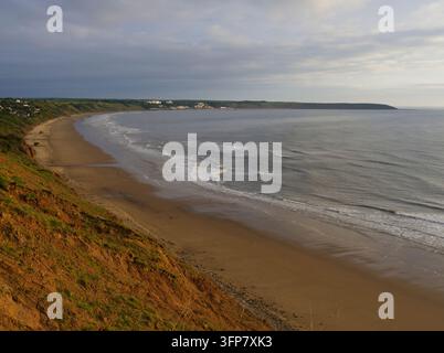 Filey Bay et Hunmanby Sands, Yorkshire Banque D'Images