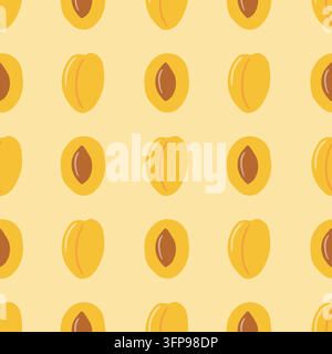 motif abricot sans coutures Illustration de Vecteur