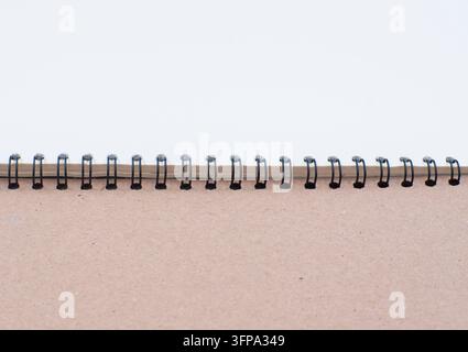 Pages ouvertes d'un cahier à spirale pour le concept d'écriture Banque D'Images