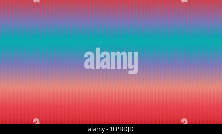 Design dégradé multicouleur en couches, rayures bleu-vert, orange et rouge, fond spectre lumineux, motif maillé artistique. Illustration de Vecteur