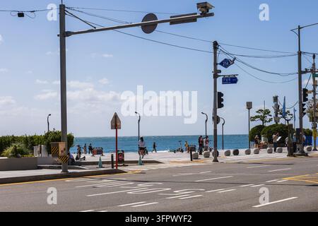 Corée du Sud, Busan - 22 sep. 2026 : Passage pour piétons de Gunam Ro près de la plage de Haeundae à Busan, Corée du Sud Banque D'Images
