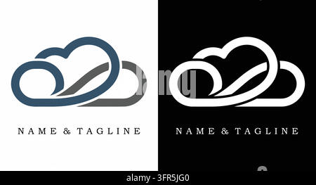 Logo créatif en forme de nuage en cœur pour les services de communication ou de relation Illustration de Vecteur