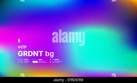 Fond vectoriel abstrait à maillage granuleux avec transitions de couleurs douces, mise au point douce et texture de bruit numérique subtil. Illustration de Vecteur