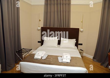 Chambre d'hôtel à Athènes, Grèce. Banque D'Images