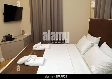 Chambre d'hôtel à Athènes, Grèce. Banque D'Images