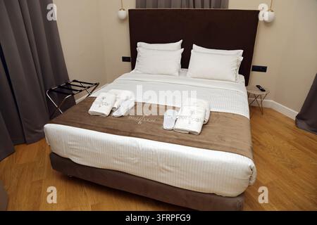 Chambre d'hôtel à Athènes, Grèce. Banque D'Images